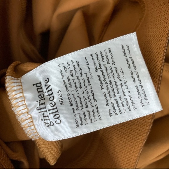 Girlfriend collective brown scoop unitard one piece XS - Picture 8 of 9